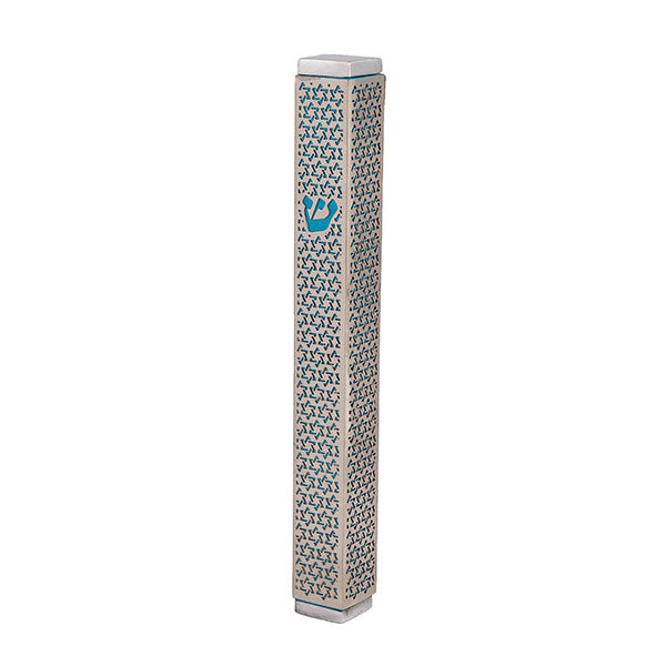 Laser Cut Metal Mezuzah Case, Magen David