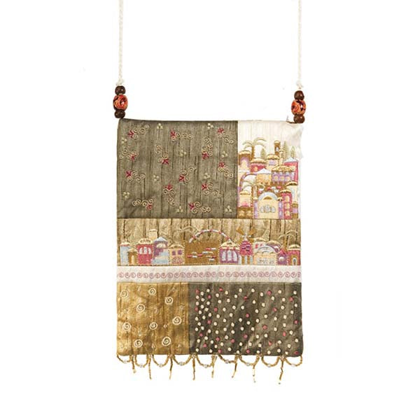 Embroidered Patchwork Bag, Jerusalem Gold