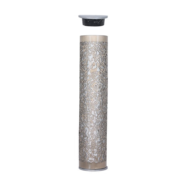 Metal Cutout Mezuzah Case, Pomegranate