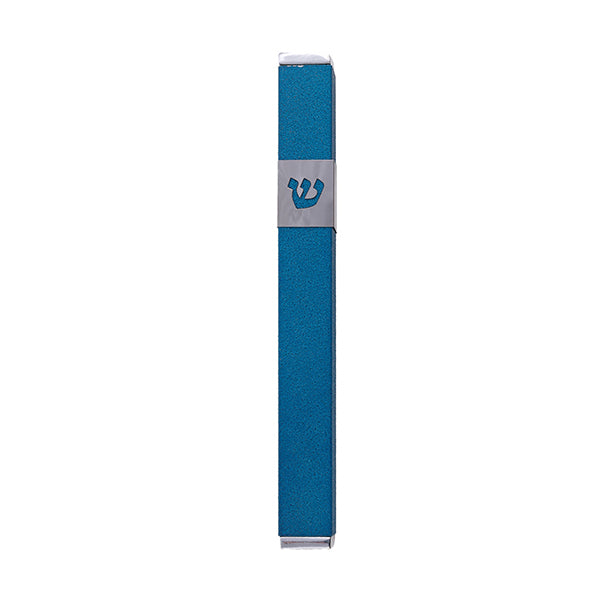 Aluminum Mezuzah Case, Turquoise, 6"