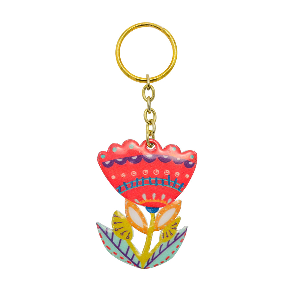 Metal Key Chain, Flower