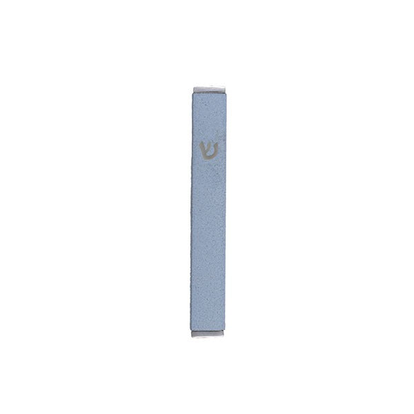 Minimal Aluminum Mezuzah Case, Light Blue, 3.5"