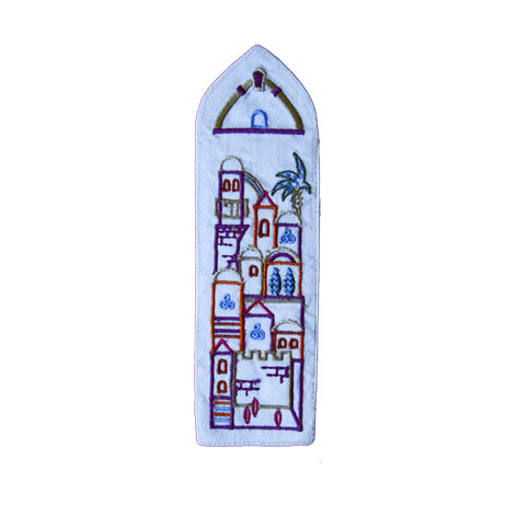 Embroidered Fabric Bookmark, Jerusalem
