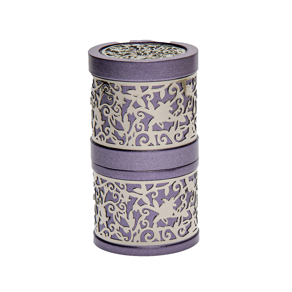 Metal Cutout Travel Havdallah Set, Purple