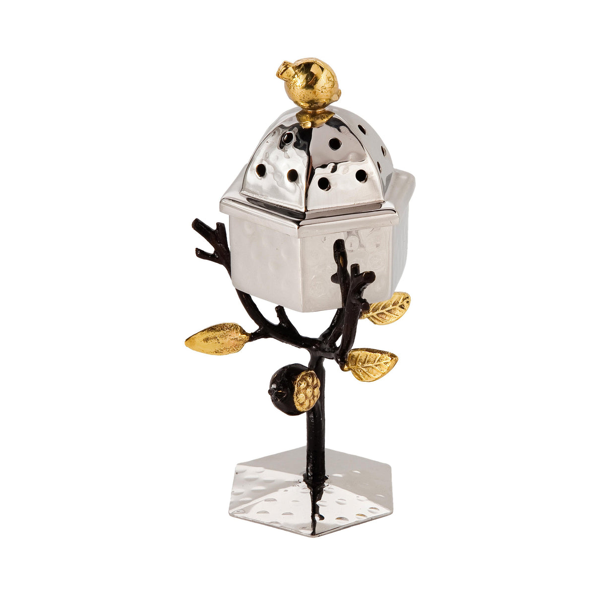 Stainless Steel Spice Box, Pomegranate Branch