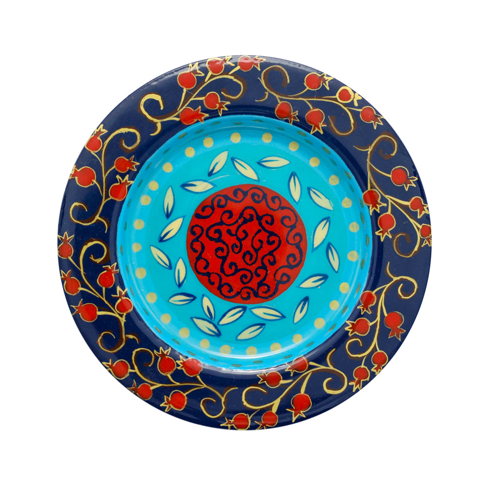 Hand-Painted Metal Kiddush Cup - Multicolored