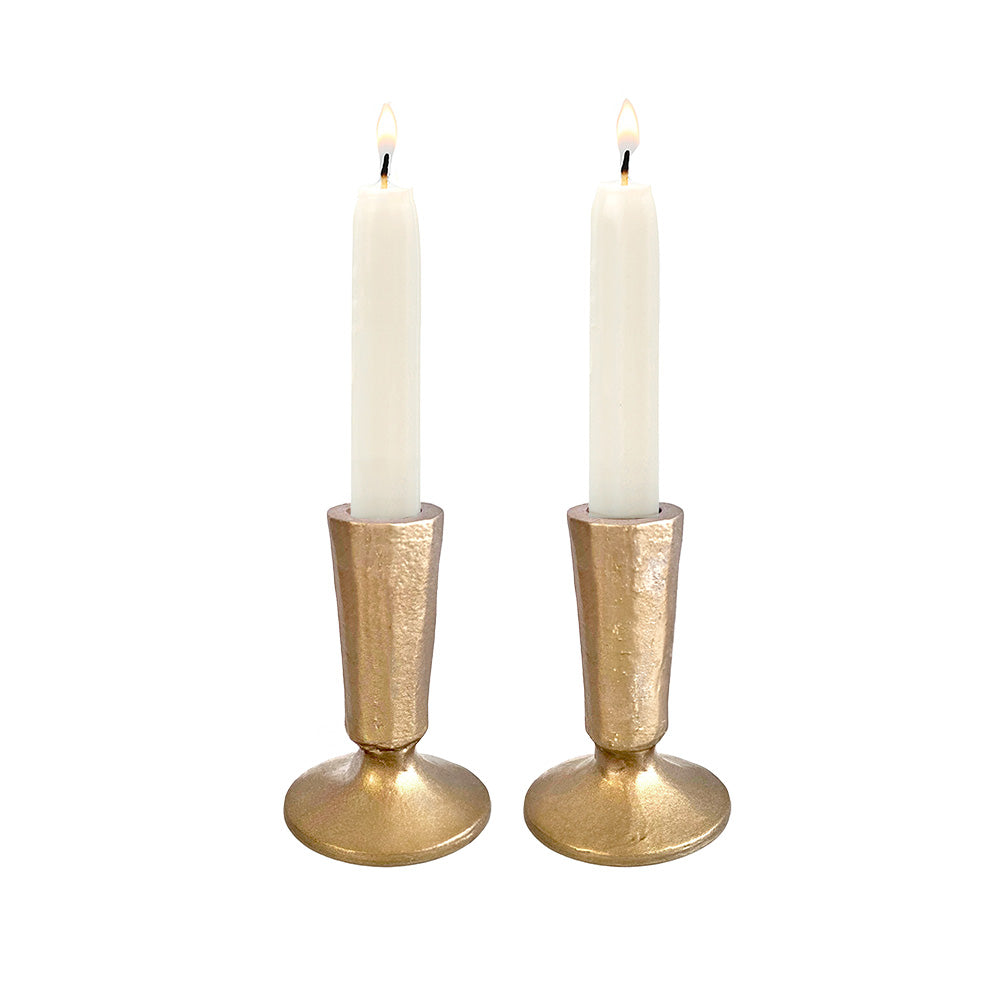 Antique Style Shabbat Candle Holders - 4.3״