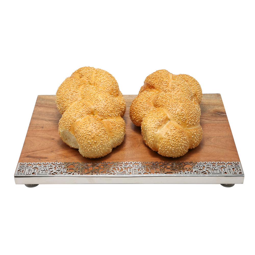 Wooden Challah Board – Filigree Accent Design