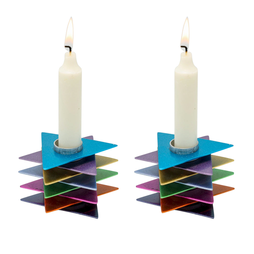 Star of David Shabbat Candlesticks - 3"
