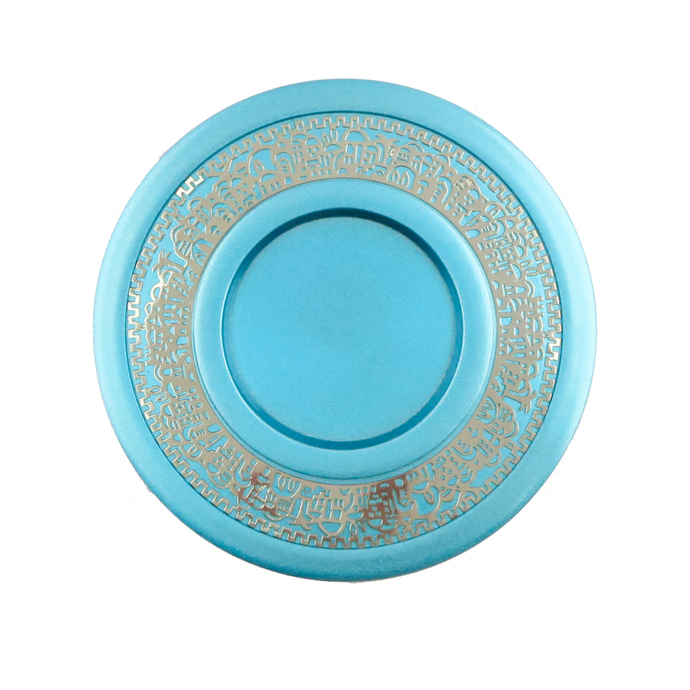 Anodized Aluminum Kiddush Cup and Plate Set – Jerusalem Trim