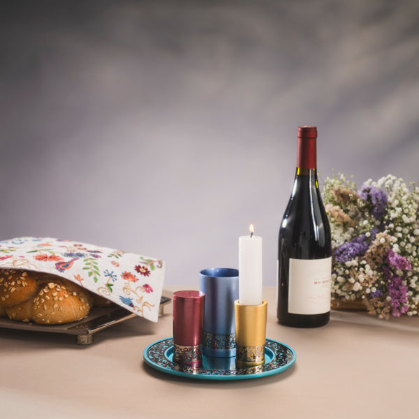 Havdalah Set – Multi-Color Anodized Aluminum