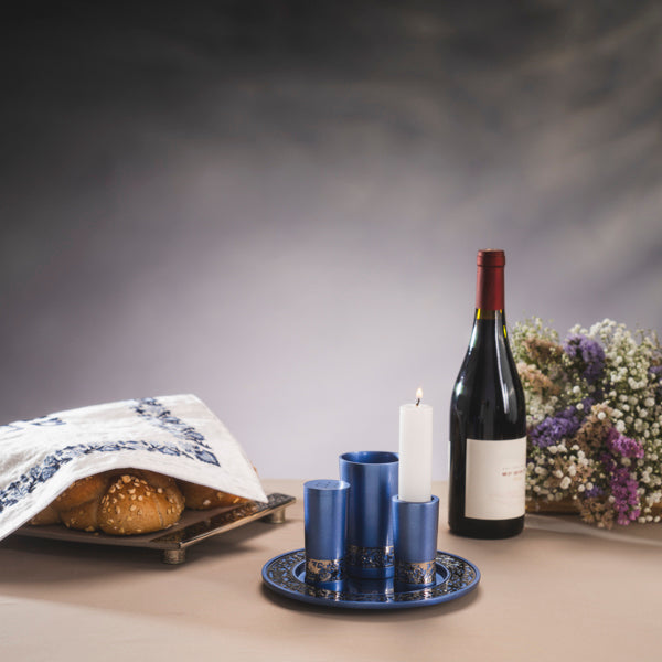 Havdalah Set – Blue Anodized Aluminum