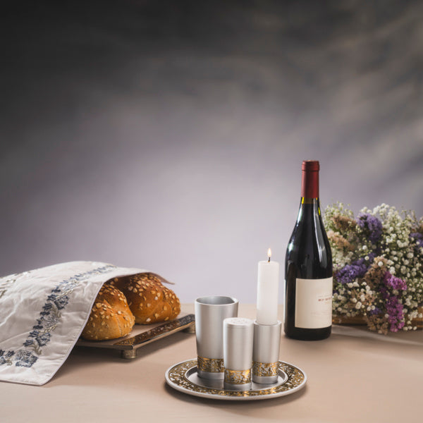 Havdalah Set – Matte Silver Anodized Aluminum