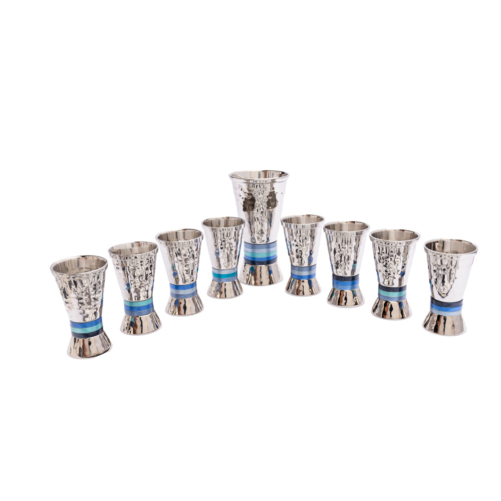 Wine Fountain - Blue Aluminum Rings