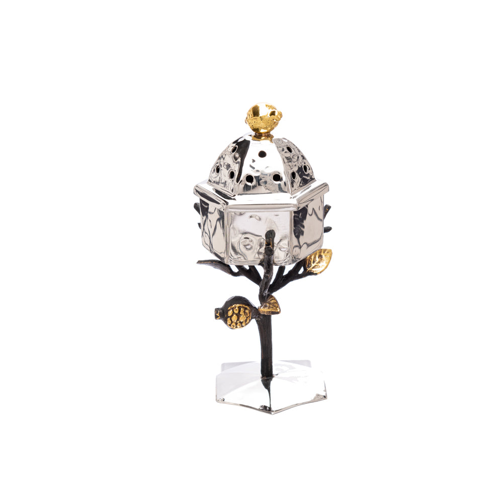 Hammered Havdalah Set – Sculpted Pomegranates