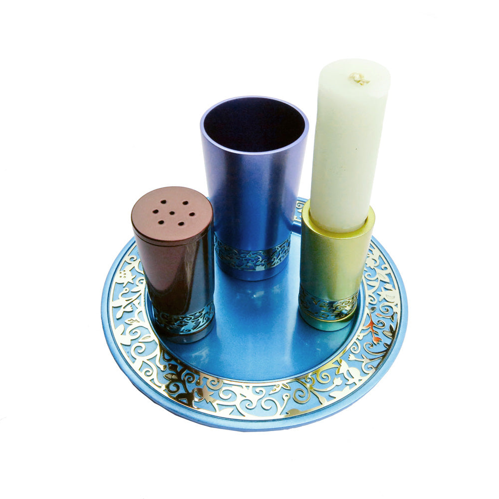 Havdalah Set – Multi-Color Anodized Aluminum