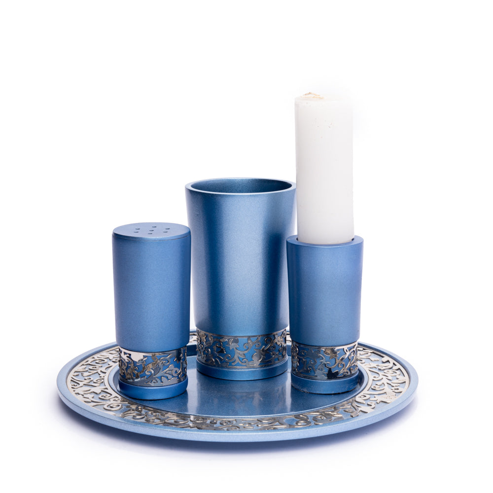 Havdalah Set – Blue Anodized Aluminum