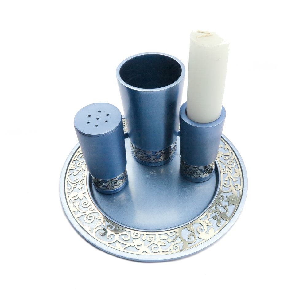 Havdalah Set – Blue Anodized Aluminum