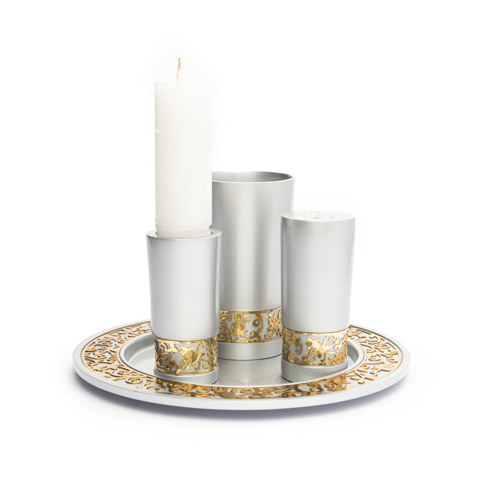 Havdalah Set – Matte Silver Anodized Aluminum