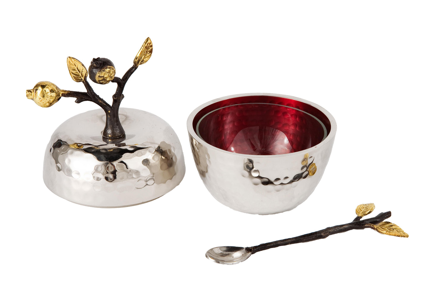 Apple-Shaped Honey Jar with Lid & Spoon – Stainless Steel