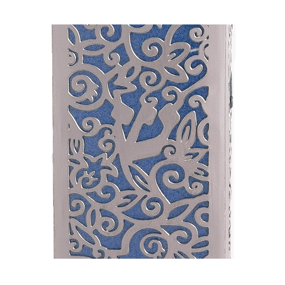 Modern Mezuzah Case - Pomegranates Filigree
