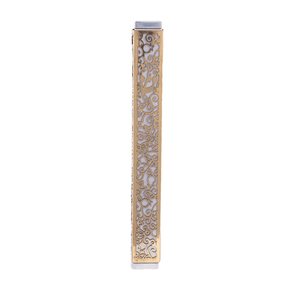 Modern Mezuzah Case - Pomegranates
