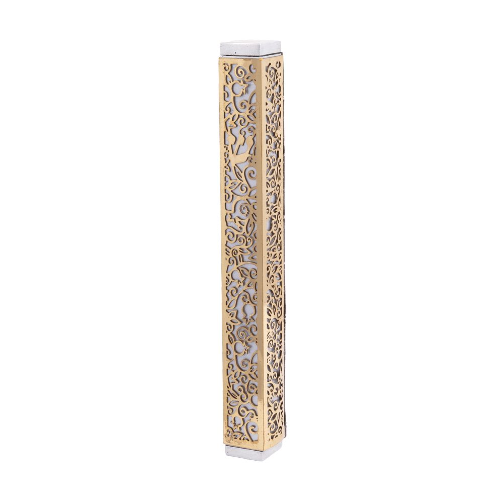 Modern Mezuzah Case - Pomegranates