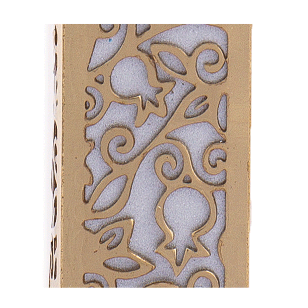 Modern Mezuzah Case - Pomegranates