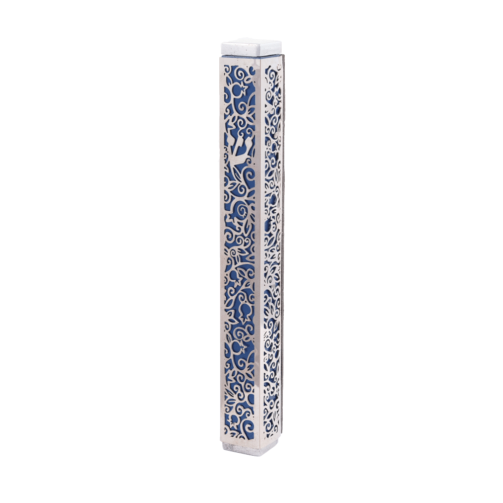 Modern Mezuzah Case - Pomegranates