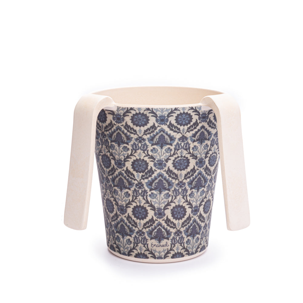 Bamboo Hand Washing Cup - Oriental Blue