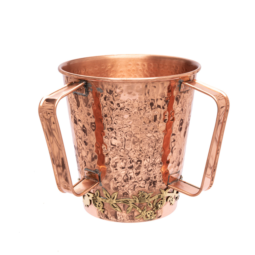 Hammered Copper Netilat Yadayim Hand Washing Cup