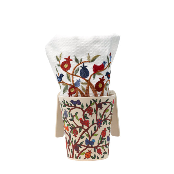 Natla and Towel Set, Tree of Life Design