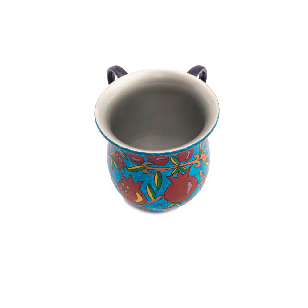 Hand-Painted Aluminum Natla Haand Washing Cup - Pomegranate
