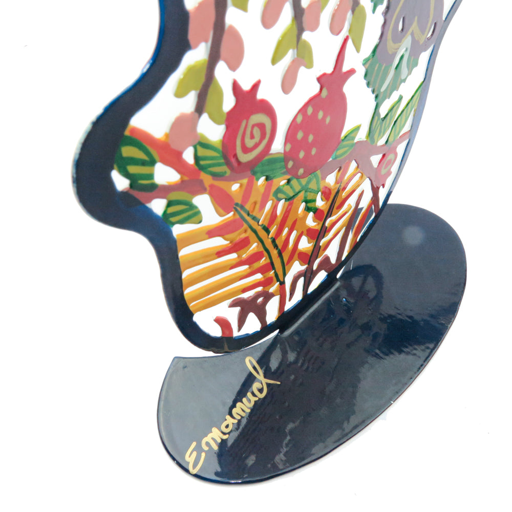 Hand-Painted Hamsa Stand - Seven Species