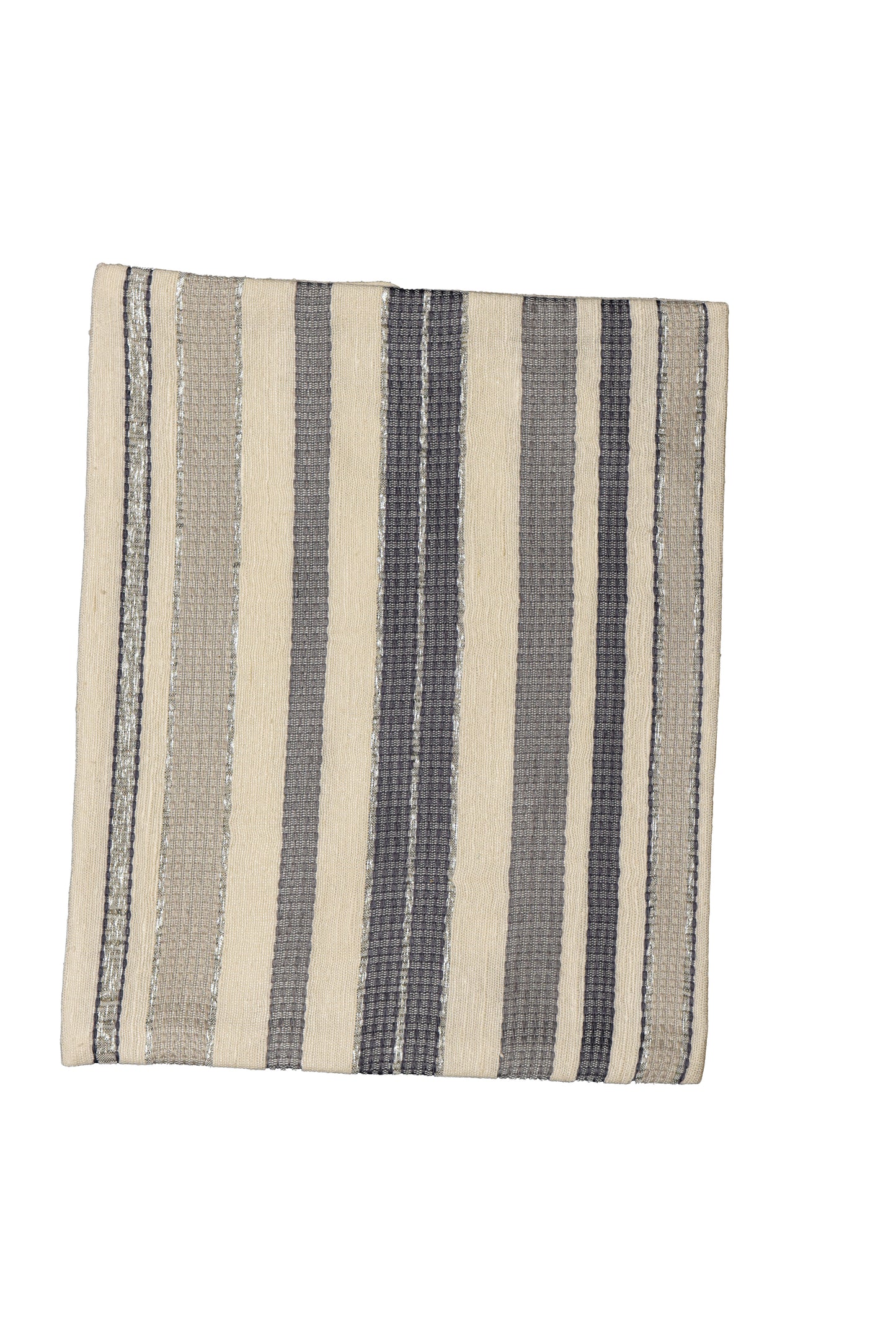 Gray Woven Tallit Set – Hand Woven Cotton and Silk