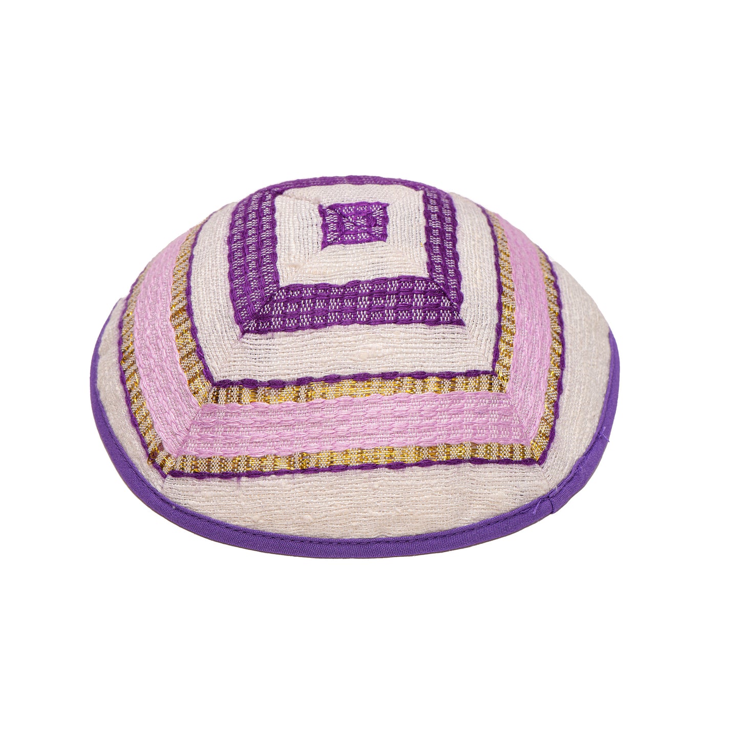 Gray and Pink Hand Woven Tallit Set