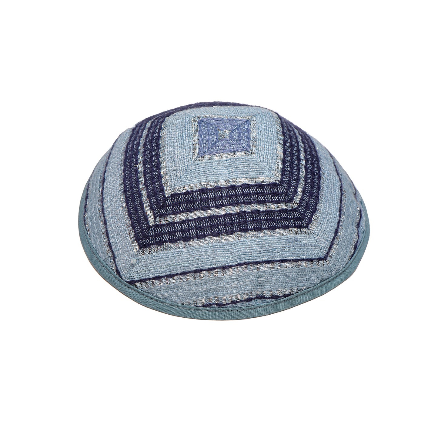 Blue and Gray Hand Woven Tallit Set