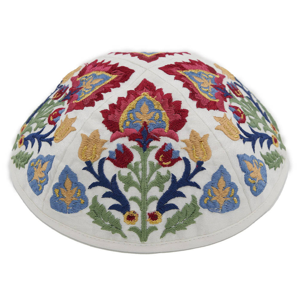 Premium Embroidered Kippah - Oriental Multicoloured