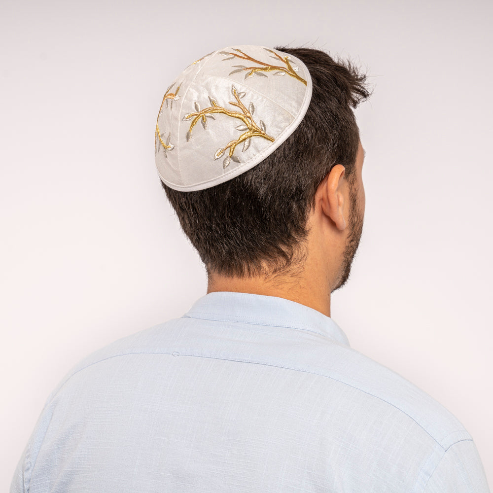 Embroidered Kippah - Tree of Life