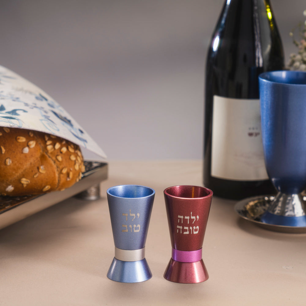 Child's Kiddush Cup - Anodized Aluminum - Shades of Blue