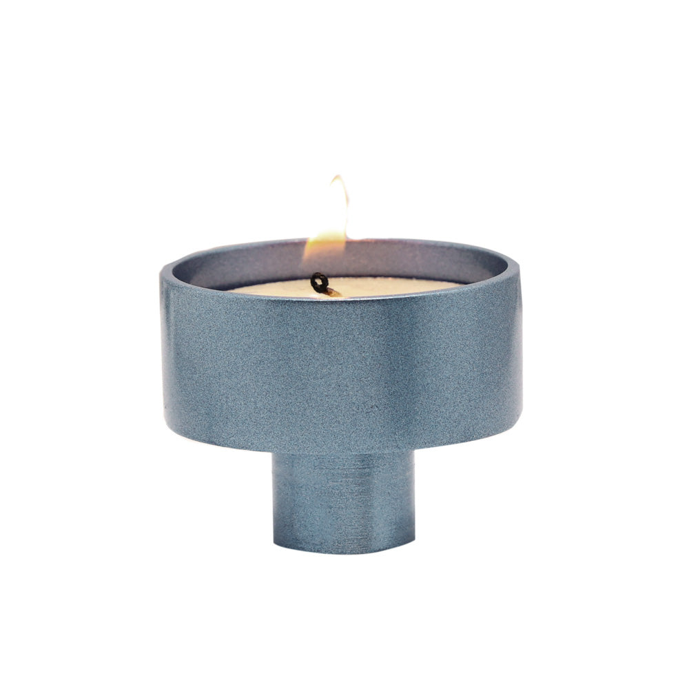 Anodized Aluminum Tea Light Adaptor Set, Gray