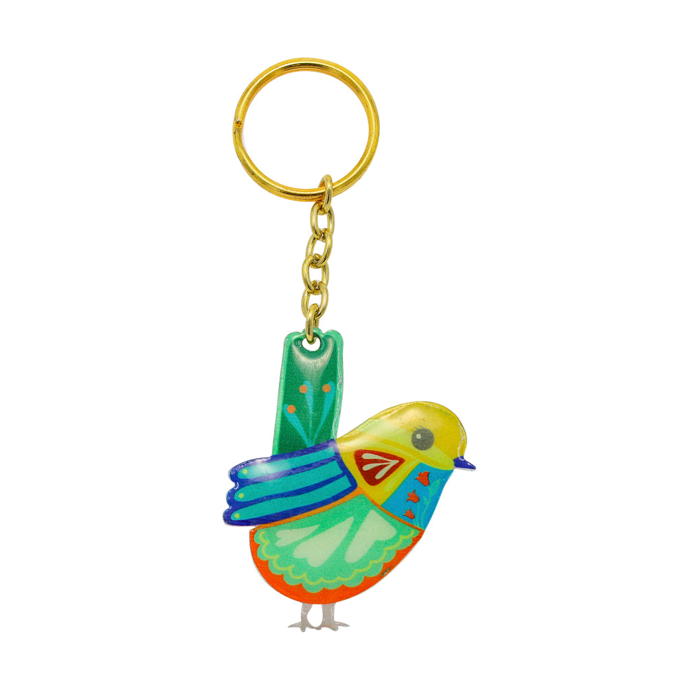Metal Bird Key Chain, Colorful
