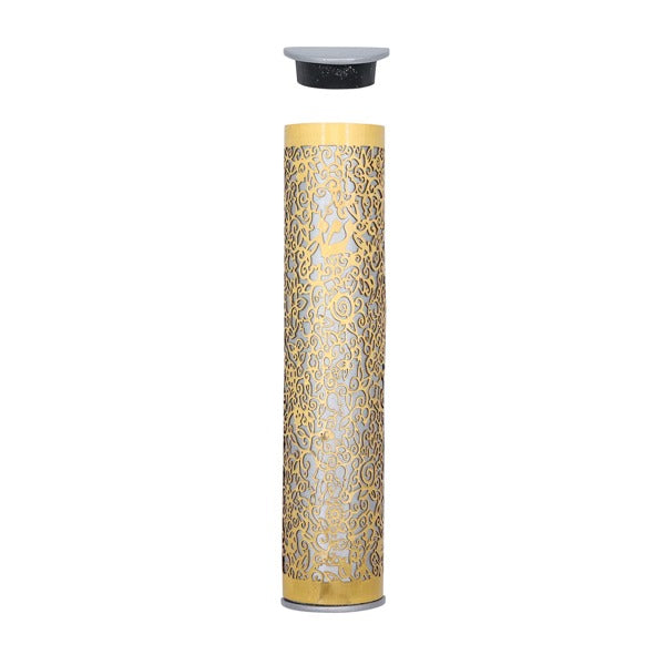 Metal Cutout Mezuzah Case, Pomegranate