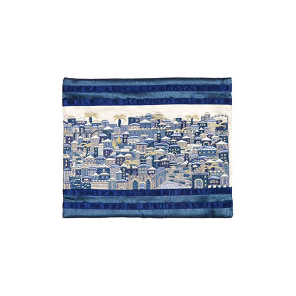 Embroidered Silk Tefillin Bag, Jerusalem