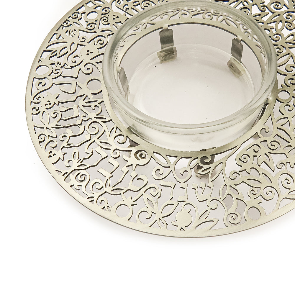 Metal Cutout Honey Dish, Pomegranate