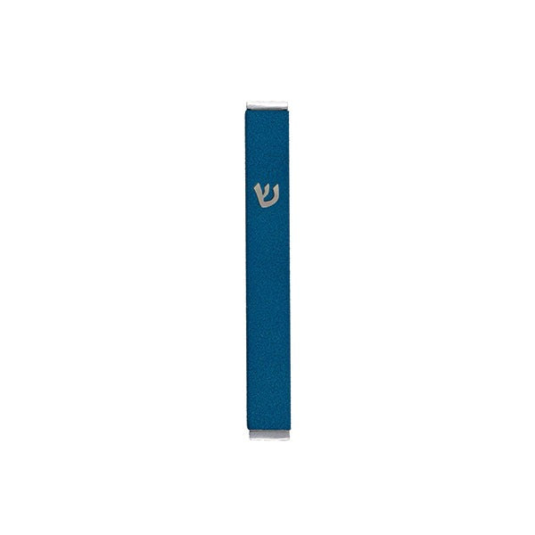 Minimal Metal Mezuzah Case, Turquoise, 3.5"