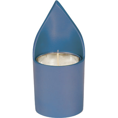 Anodized Aluminum Memorial Candle Holder, Blue