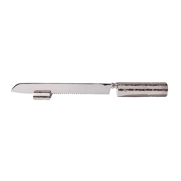 Hammered Handle Stainless Steel Challah Knife