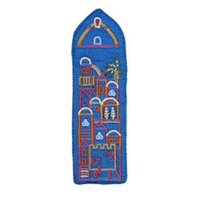 Embroidered Fabric Bookmark, Jerusalem