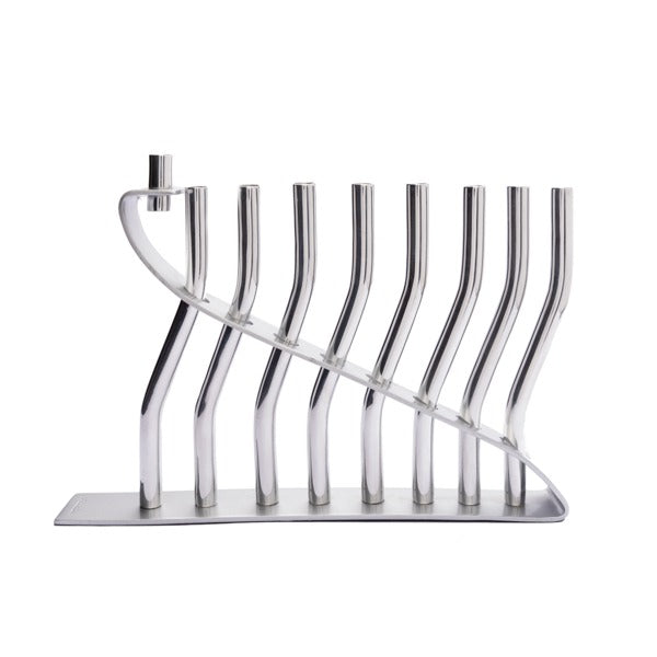 Modern Aluminum Menorah, Sticks Design